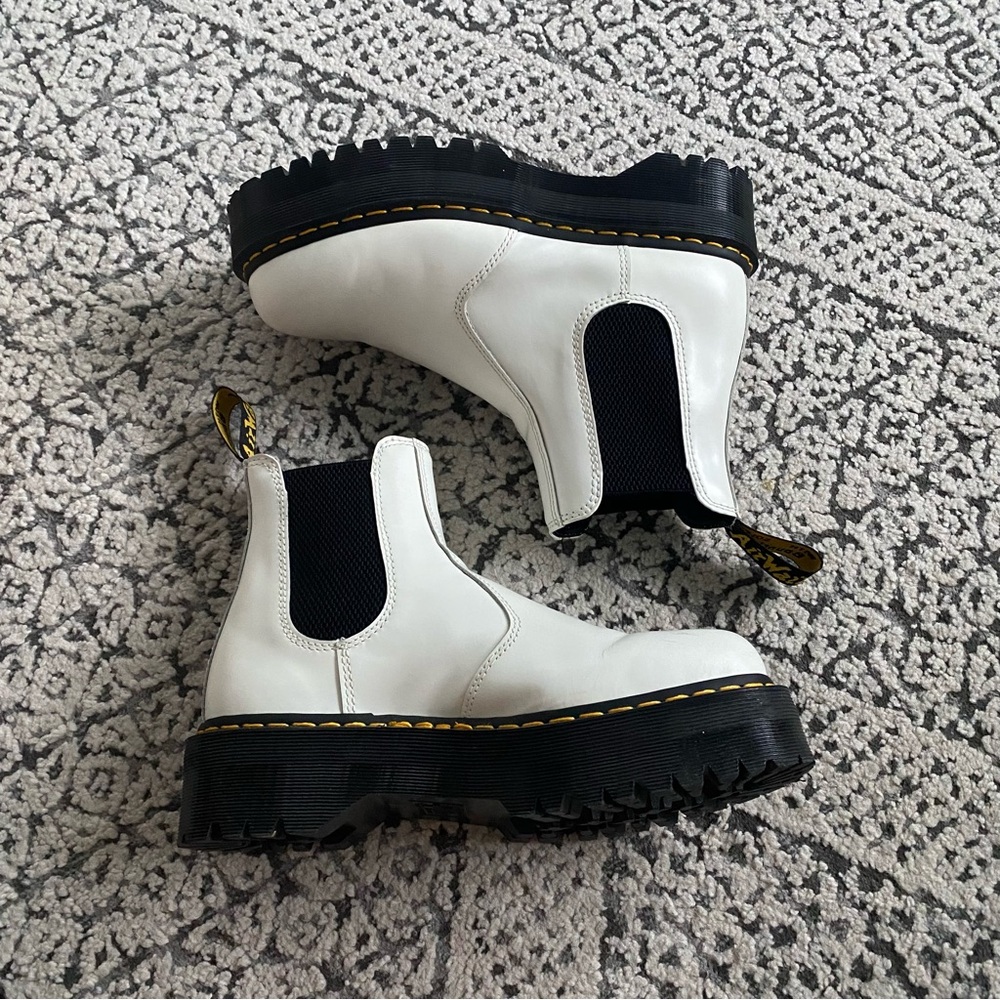 Dr. Martens | white platform Chelsea boot